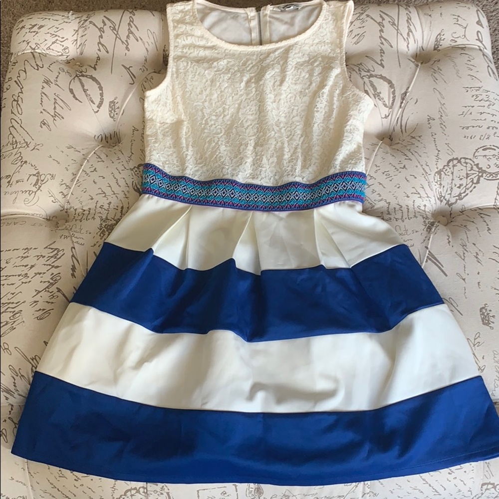 striped macy’s dress formal